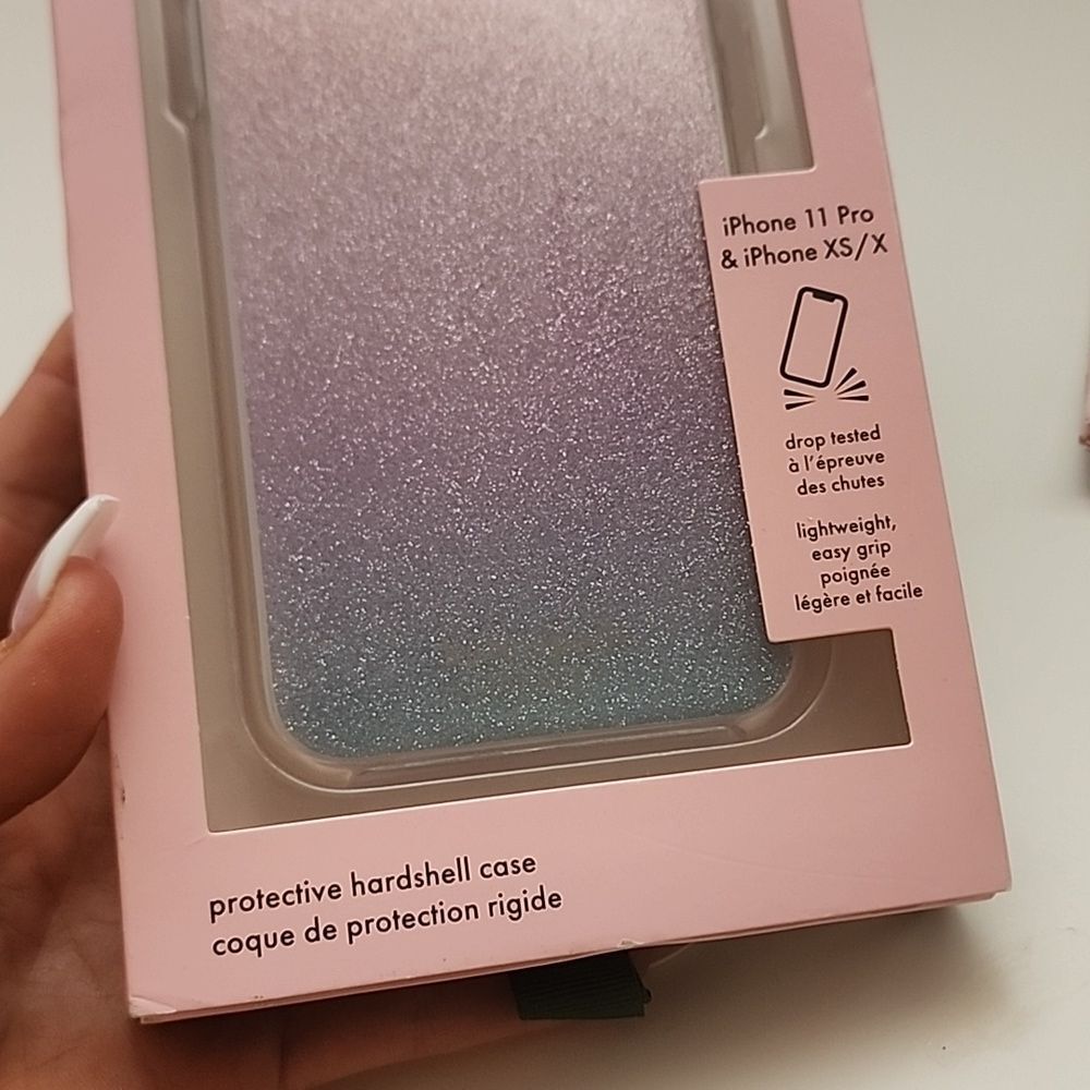 Kate spade iPhone 11 Pro XS X glitter hardshell protective phone case nwt girly - Picture 2 of 5